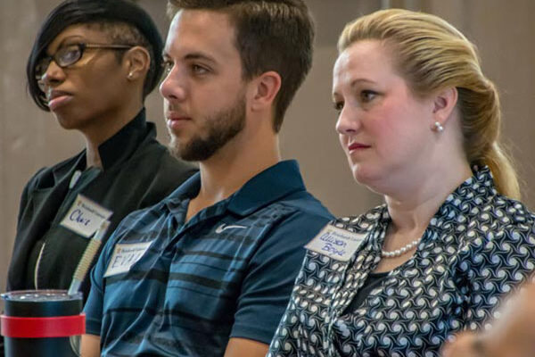 professional students in a classroom